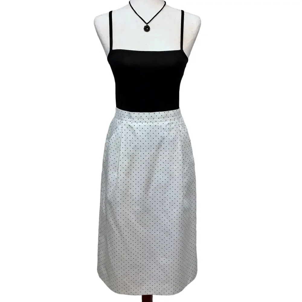 Haberdashery Collection by Personal Polka Dot Vintage Straight Skirt Women 26